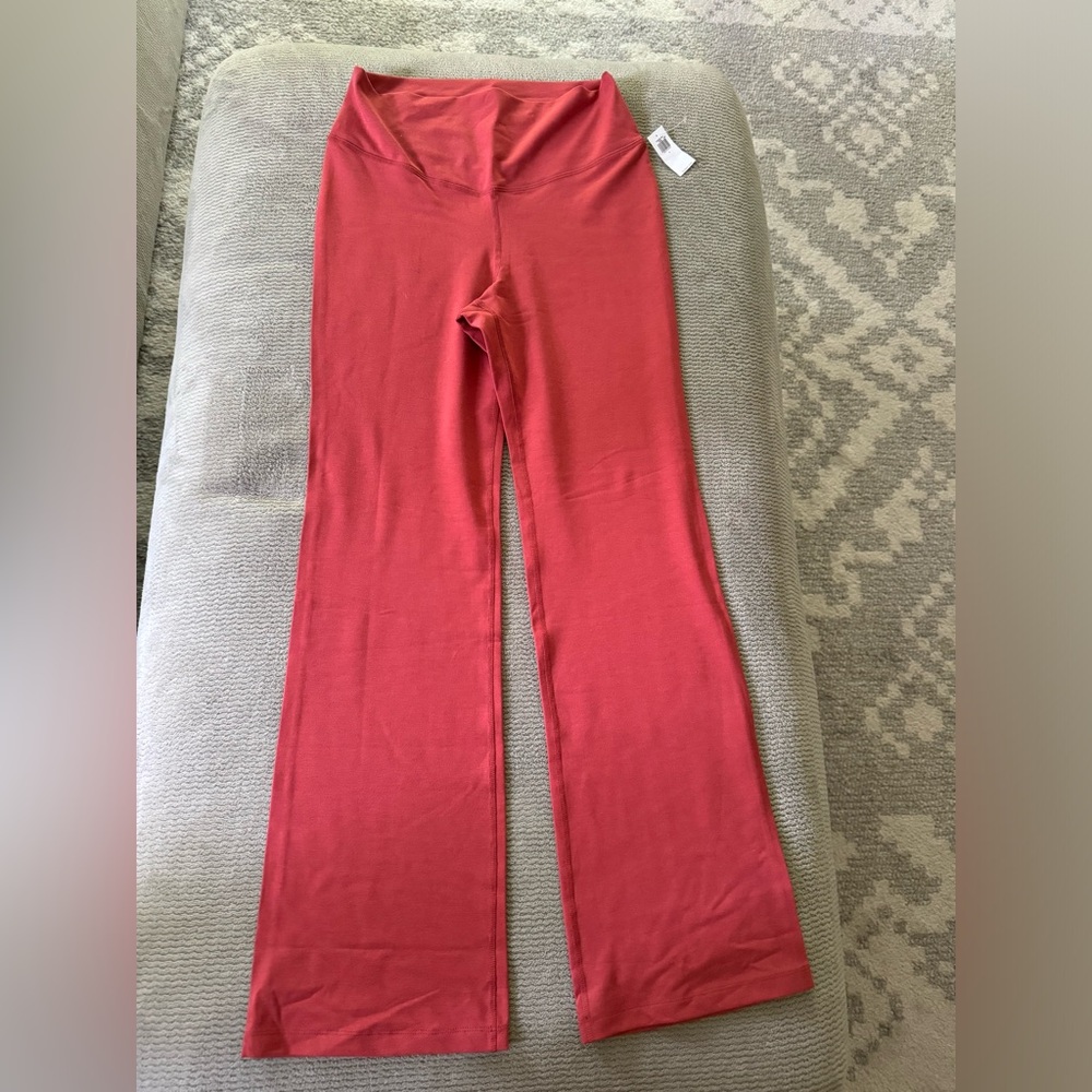 Brand new with tags Old Navy active pants. Brick red. Bootcut leg. Size L.
